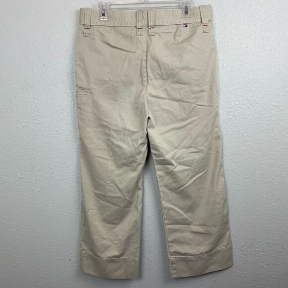 Tommy Hilfiger Jeans Khaki Cropped Pants Size 8 EUC - Picture 5 of 9